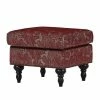 Ridgevalley Pouf repose-pieds Ajana - Bordeaux -loftscape Boutique polsterhocker ajana strukturstoff rot 4697940