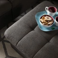 Loftscape Pouf repose-pieds Ayna - Microfibre -loftscape Boutique polsterhocker ayna microfaser braungrau 4947760