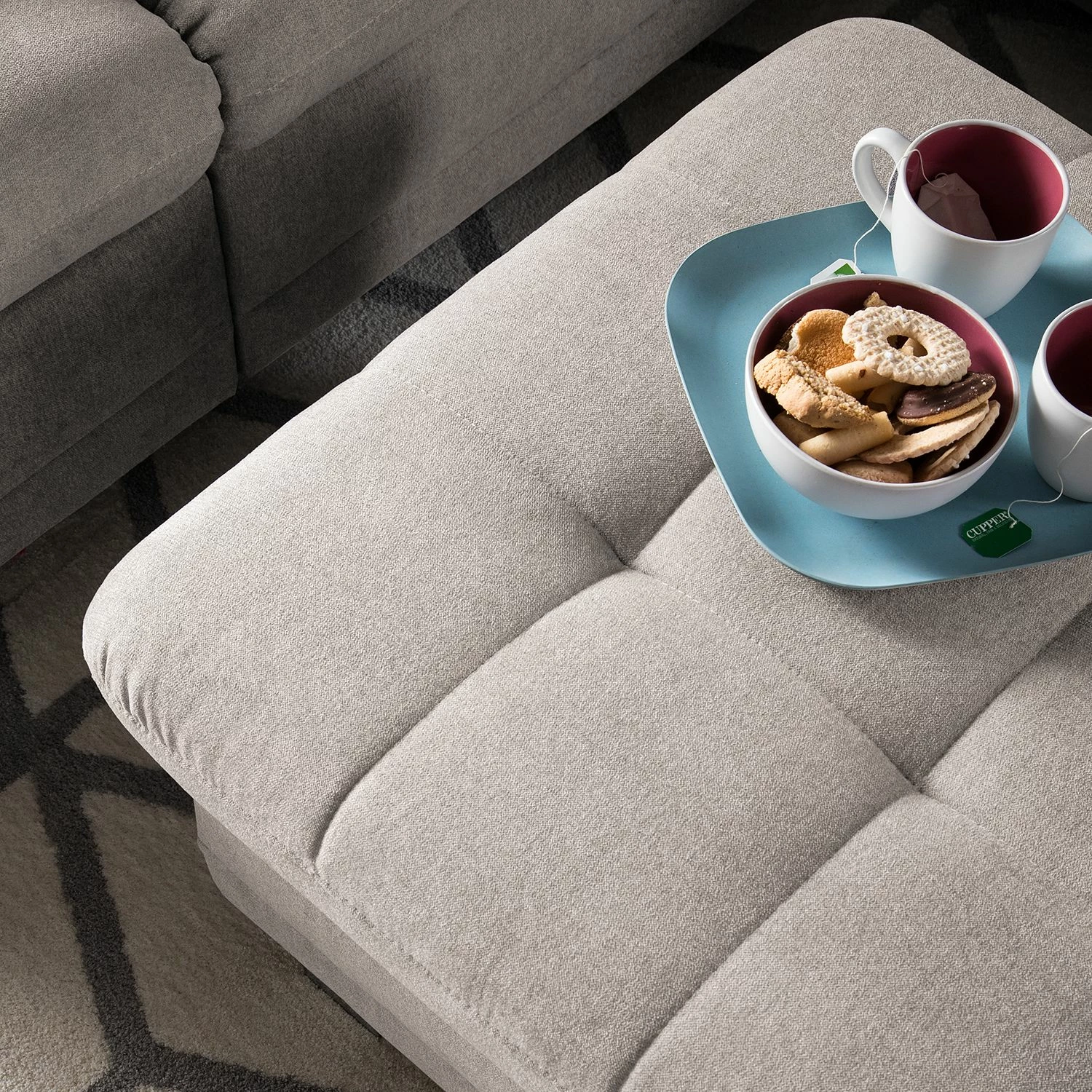 Loftscape Pouf repose-pieds Ayna - Microfibre 14 Loftscape Pouf repose-pieds Ayna - Microfibre – Image 12