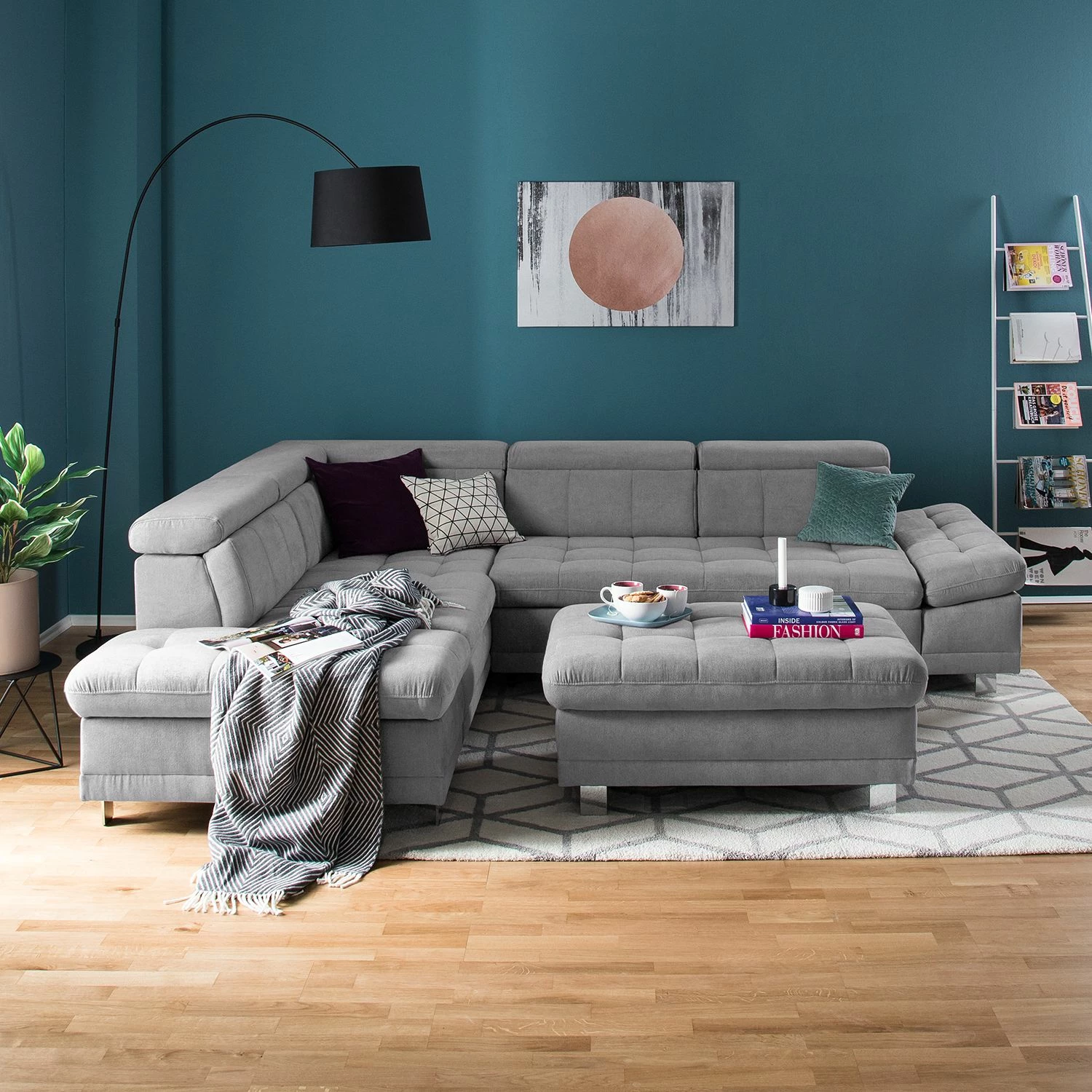 Fredriks Pouf repose-pieds Ayna - Platine 5 Fredriks Pouf repose-pieds Ayna - Platine – Image 3