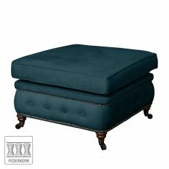 Jack & Alice Repose-pieds capitonné Esplanada - Petit format - Velours - Bleu foncé -loftscape Boutique polsterhocker esplanada klein microfaser dunkelblau 4506032