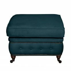 Jack & Alice Repose-pieds capitonné Esplanada - Petit format - Velours - Bleu foncé -loftscape Boutique polsterhocker esplanada klein microfaser dunkelblau 4506040