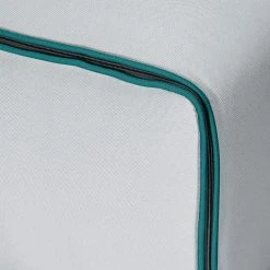 Fredriks Pouf repose-pieds Grady II - Tissu - Gris clair / Turquoise -loftscape Boutique polsterhocker grady webstoff ii hellgrau tuerkis 4771756