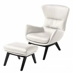 Studio Copenhagen Pouf repose-pieds Hepburn I - Cuir véritable Neka : Blanc - Noir 17 Studio Copenhagen Pouf repose-pieds Hepburn I - Cuir véritable Neka : Blanc - Noir -loftscape Boutique polsterhocker hepburn echtleder echtleder neka weiss 5025392