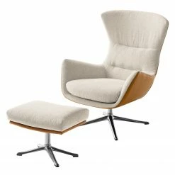 Studio Copenhagen Fauteuil Hepburn III - Beige / Cognac - Chrome brillant 18 Studio Copenhagen Fauteuil Hepburn III - Beige / Cognac - Chrome brillant -loftscape Boutique polsterhocker hepburn ii webstoff echtleder beige cognac 5023888