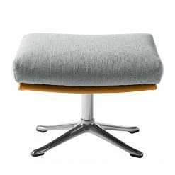 Studio Copenhagen Pouf repose-pieds Hepburn III - Gris clair / Cognac - Chrome brillant 15 Studio Copenhagen Pouf repose-pieds Hepburn III - Gris clair / Cognac - Chrome brillant -loftscape Boutique polsterhocker hepburn ii webstoff echtleder hellgrau cognac 5023904