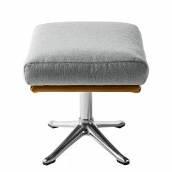 Studio Copenhagen Pouf repose-pieds Hepburn III - Gris clair / Cognac - Chrome brillant 16 Studio Copenhagen Pouf repose-pieds Hepburn III - Gris clair / Cognac - Chrome brillant -loftscape Boutique polsterhocker hepburn ii webstoff echtleder hellgrau cognac 5023908