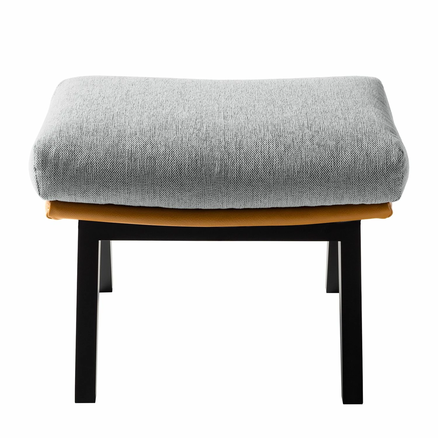 Studio Copenhagen Pouf repose-pieds Hepburn I - Gris clair / Cognac - Noir 7 Studio Copenhagen Pouf repose-pieds Hepburn I - Gris clair / Cognac - Noir – Image 5