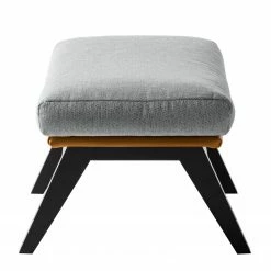 Studio Copenhagen Pouf repose-pieds Hepburn I - Gris clair / Cognac - Noir 18 Studio Copenhagen Pouf repose-pieds Hepburn I - Gris clair / Cognac - Noir -loftscape Boutique polsterhocker hepburn webstoff echtleder hellgrau cognac 5022720