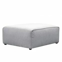 Studio Copenhagen Repose-pieds capitonné HUDSON - Tissu Saia: Gris clair -loftscape Boutique polsterhocker hudson webstoff hellgrau 3854516