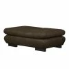 Ars Natura Pouf repose-pieds Infinity - Aspect cuir vieilli - Expresso