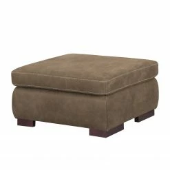 Ars Natura Pouf repose-pieds Maine - Cappuccino -loftscape Boutique polsterhocker maine echtleder cappuccino 4479276