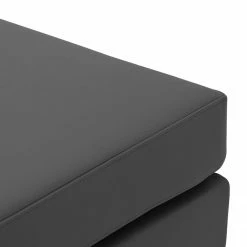 Fredriks Pouf repose-pieds Portobello - Cuir véritable - Cuir véritable Gad : Anthracite - Angulaire -loftscape Boutique polsterhocker portobello echtleder eckiger fuss 3798820