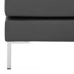 Fredriks Pouf repose-pieds Portobello - Cuir véritable - Cuir véritable Gad : Anthracite - Angulaire -loftscape Boutique polsterhocker portobello echtleder eckiger fuss 3798824