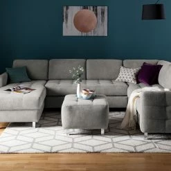 Fredriks Pouf repose-pieds Tanete - Tissu structuré 10 Fredriks Pouf repose-pieds Tanete - Tissu structuré -loftscape Boutique polsterhocker tanete strukturstoff granit 4997488