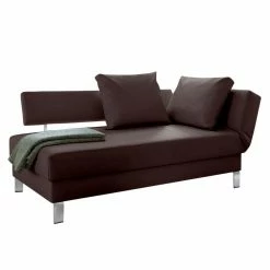Loftscape Méridienne Athmos (convertible) - Marron chocolat - Accoudoir monté à droite (vu de face)