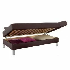 Loftscape Méridienne Athmos (convertible) - Marron chocolat - Accoudoir monté à droite (vu de face) 25 Loftscape Méridienne Athmos (convertible) - Marron chocolat - Accoudoir monté à droite (vu de face) -loftscape Boutique recamiere athmos mit schlaffunktion kunstleder armlehne davorstehend rechts schokoladenbraun 1720410