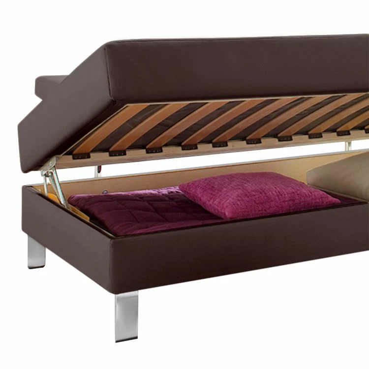 Loftscape Méridienne Athmos (convertible) - Marron chocolat - Accoudoir monté à droite (vu de face) 13 Loftscape Méridienne Athmos (convertible) - Marron chocolat - Accoudoir monté à droite (vu de face) – Image 11