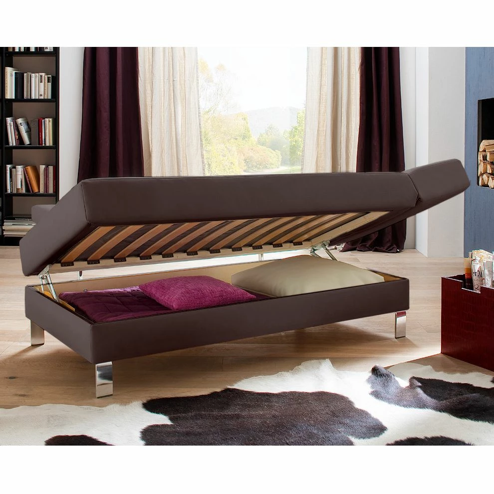 Loftscape Méridienne Athmos (convertible) - Marron chocolat - Accoudoir monté à droite (vu de face) 16 Loftscape Méridienne Athmos (convertible) - Marron chocolat - Accoudoir monté à droite (vu de face) – Image 14