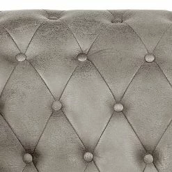 Ars manufacti Méridienne Benavente - Aspect vieux cuir argenté - Accoudoir à droite (vue de face) -loftscape Boutique recamiere benavente antiklederoptik silber armlehne davorstehend rechts 1757642