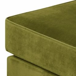 Jack & Alice Récamière Blomma - Velours vert olive - Accoudoir à gauche (vue de face) - Noyer -loftscape Boutique recamiere blomma samtstoff olivgruen armlehne davorstehend links nussbaum 3671209