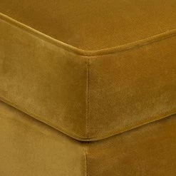 Jack & Alice Récamière Blomma - Velours jaune moutarde - Accoudoir à gauche (vue de face) -loftscape Boutique recamiere blomma samtstoff senfgelb armlehne davorstehend links 354726