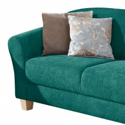 Ars Natura Méridienne Cebu - Bleu pétrole - Accoudoir monté à gauche (vu de face) -loftscape Boutique recamiere cebu webstoff armlehne davorstehend links petrol 4357588