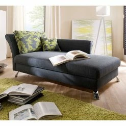 Fredriks Méridienne Habay (convertible) - Accoudoir monté à gauche (vu de face) -loftscape Boutique recamiere habay mit schlaffunktion webstoff armlehne davorstehend links 1720950