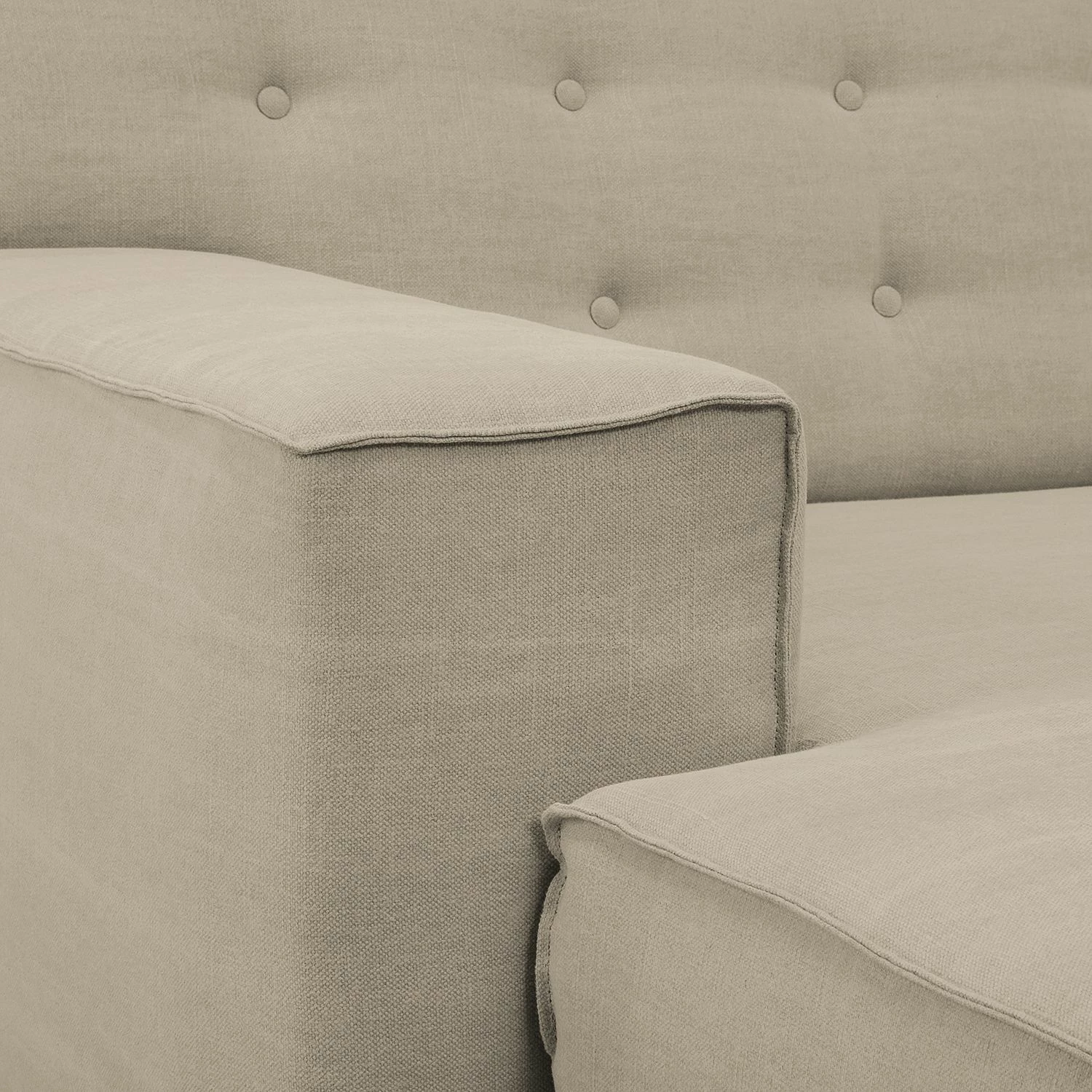 Tom Tailor Méridienne Nordic Chic - Tissu TUS : 1 ecru - Accoudoir monté à gauche (vu de face) 11 Tom Tailor Méridienne Nordic Chic - Tissu TUS : 1 ecru - Accoudoir monté à gauche (vu de face) – Image 9