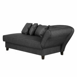 Maison Belfort Méridienne Revel - Anthracite - Accoudoir monté à droite (vu de face) 26 Maison Belfort Méridienne Revel - Anthracite - Accoudoir monté à droite (vu de face) -loftscape Boutique recamiere revel kunstleder armlehne davorstehend rechts anthrazit 2234714