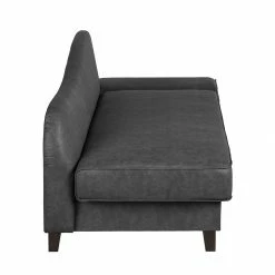 Maison Belfort Méridienne Revel - Anthracite - Accoudoir monté à droite (vu de face) 23 Maison Belfort Méridienne Revel - Anthracite - Accoudoir monté à droite (vu de face) -loftscape Boutique recamiere revel kunstleder armlehne davorstehend rechts anthrazit 2234742