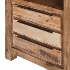 Red Living Étagère Akhatar - Partiellement en acacia massif - Acacia multicolore / Cendré -loftscape Boutique regal akhatar akazie teilmassiv akazie multicolor smoked 3627605