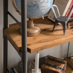 Ars manufacti Étagère échelle Atelier III - Acacia massif / Métal - Acacia marron / Anthracite -loftscape Boutique regal atelier iii akazie massiv metall akazie braun anthrazit 5052972