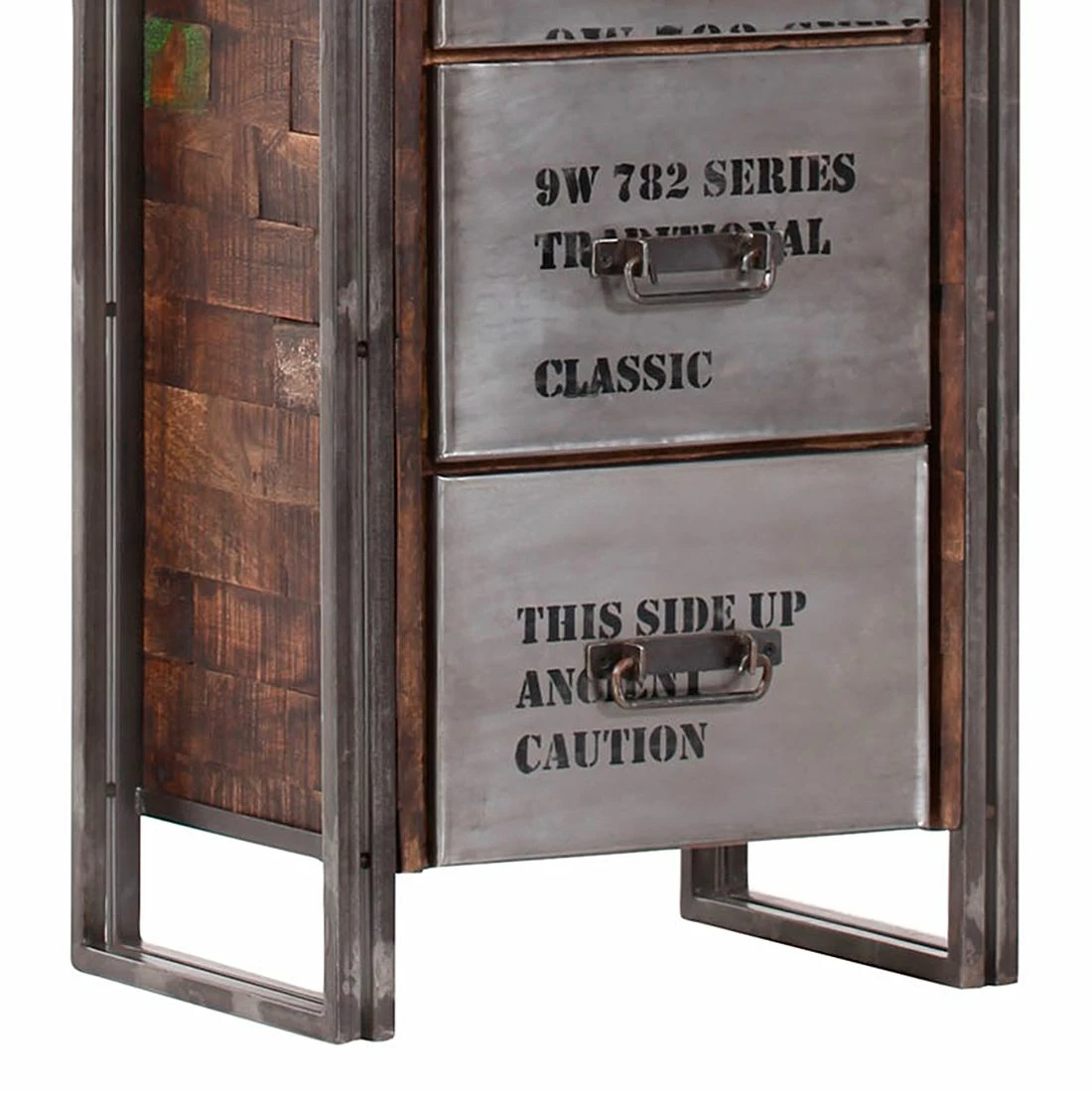 Red Living Etagères Factory II - Manguier massif - Verni 4 Red Living Etagères Factory II - Manguier massif - Verni – Image 2