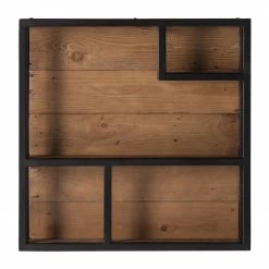 Ars manufacti Étagère Grasby - Pin recyclé / Métal - Pin foncé / Noir -loftscape Boutique regal grasby altholz pinie metall pinie dunkel schwarz 4884820