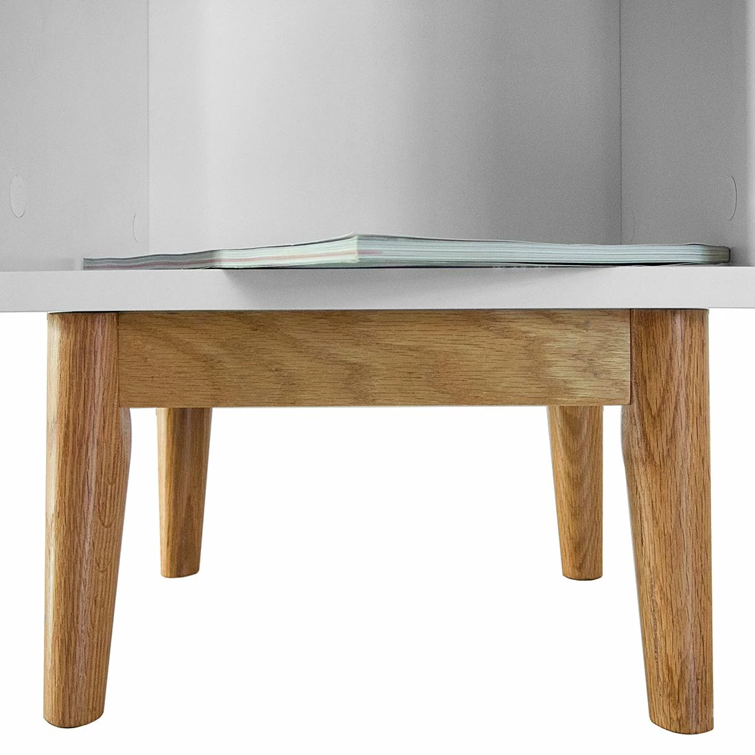 Mørteens Étagère Lindholm I - Blanc / Chêne massif 8 Mørteens Étagère Lindholm I - Blanc / Chêne massif – Image 6