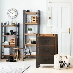 Ars manufacti Commode Manchester - Acacia massif / Métal -loftscape Boutique regal manchester i akazie massiv metall 4873020 1