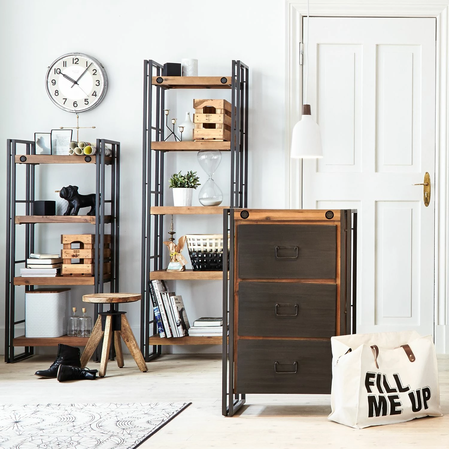 Ars manufacti Étagère Manchester IV - Acacia massif / Métal 6 Ars manufacti Étagère Manchester IV - Acacia massif / Métal – Image 4