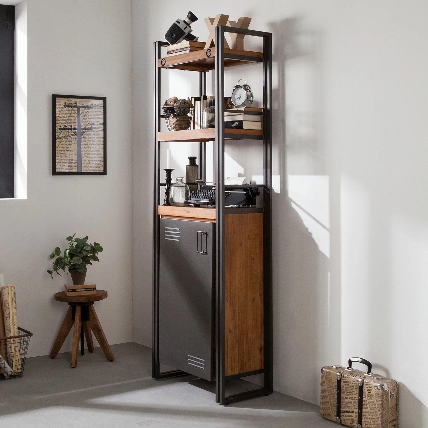 Ars manufacti Étagère Manchester - Acacia massif / Métal 4 Ars manufacti Étagère Manchester - Acacia massif / Métal – Image 2