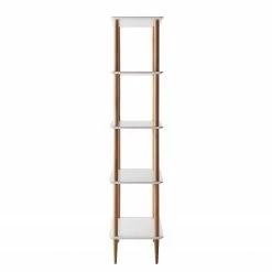 Mørteens Étagère Opalanka - Partiellement en chêne massif - Blanc / Chêne -loftscape Boutique regal opalanka eiche teilmassiv weiss eiche 4759444