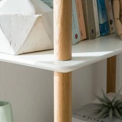 Mørteens Étagère Opalanka - Partiellement en chêne massif - Blanc / Chêne -loftscape Boutique regal opalanka eiche teilmassiv weiss eiche 4872456