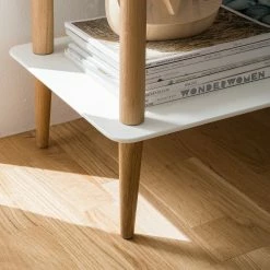 Mørteens Étagère Opalanka - Partiellement en chêne massif - Blanc / Chêne -loftscape Boutique regal opalanka eiche teilmassiv weiss eiche 4872460