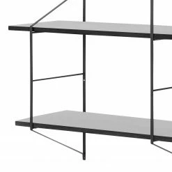 Mørteens Étagère Oxbow I - Paulownia massif / Métal - Paulownia Noir -loftscape Boutique regal oxbow i paulownia massiv schwarz 4562328