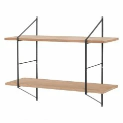 Mørteens Étagère Oxbow II - Paulownia massif / Métal - Paulownia / Noir