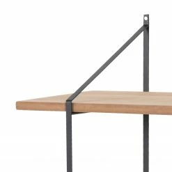 Mørteens Étagère Oxbow II - Paulownia massif / Métal - Paulownia / Noir -loftscape Boutique regal oxbow ii paulownia massiv paulownia 4562364