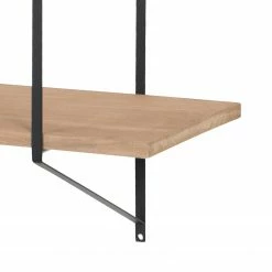 Mørteens Étagère Oxbow II - Paulownia massif / Métal - Paulownia / Noir -loftscape Boutique regal oxbow ii paulownia massiv paulownia 4562368