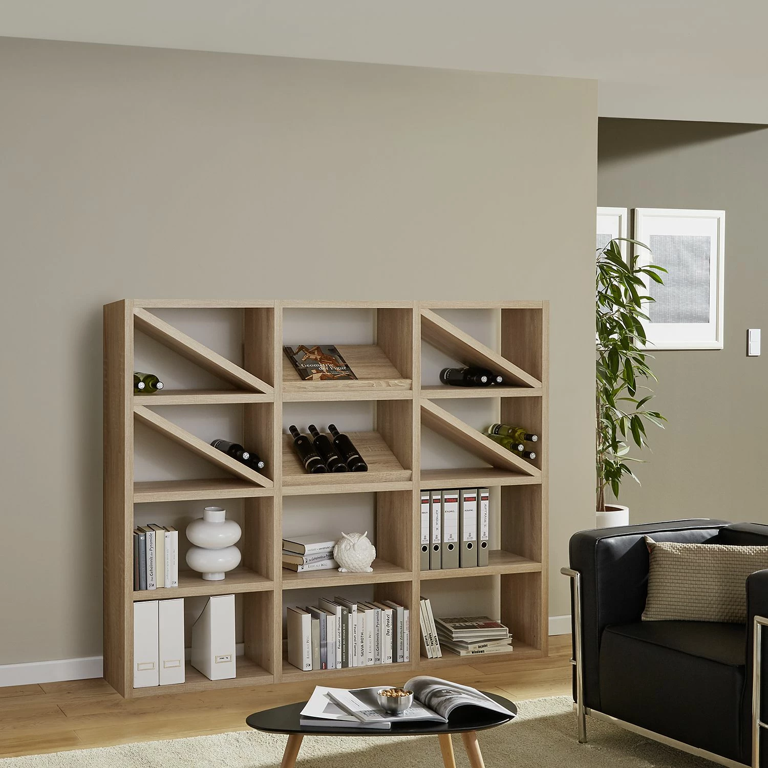 Fredriks Etagère Rodos II - Imitation chêne 4 Fredriks Etagère Rodos II - Imitation chêne – Image 2