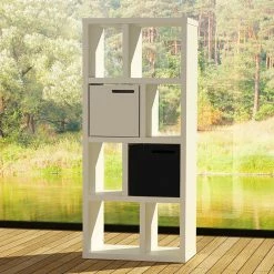 Temahome Étagère Berlin - Blanc - 70 x 159 cm -loftscape Boutique regal whitby 4 levels schmal mattweiss 243859