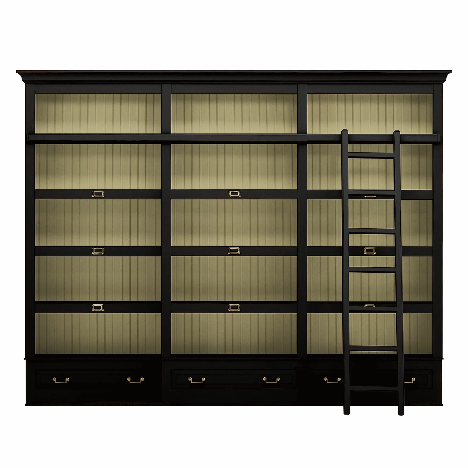 Maison Belfort Étagères Azjana - Noir / Pin crème - Avec échelle 3 Maison Belfort Étagères Azjana - Noir / Pin crème - Avec échelle