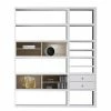 Loftscape Etagère Emporior II.A - Blanc / Imitation chêne de Sonoma - Avec éclairage -loftscape Boutique regalwand emporior ii a weiss sonoma eiche dekor 289357